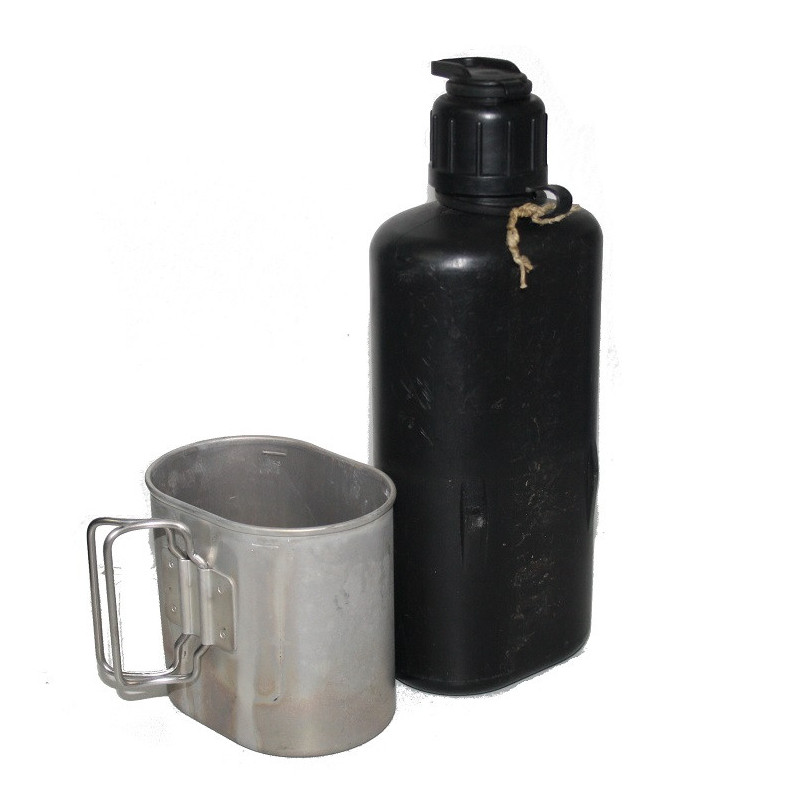 Schweiz. Feldflasche M84 m. Becher (gebr.)