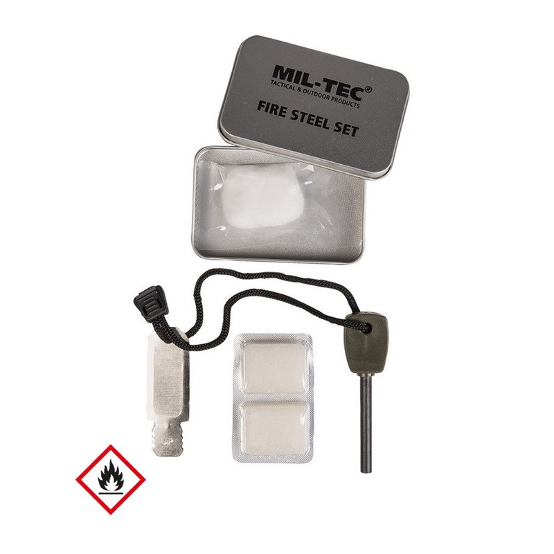 Zündstahl / Feuerstahl Set in Dose