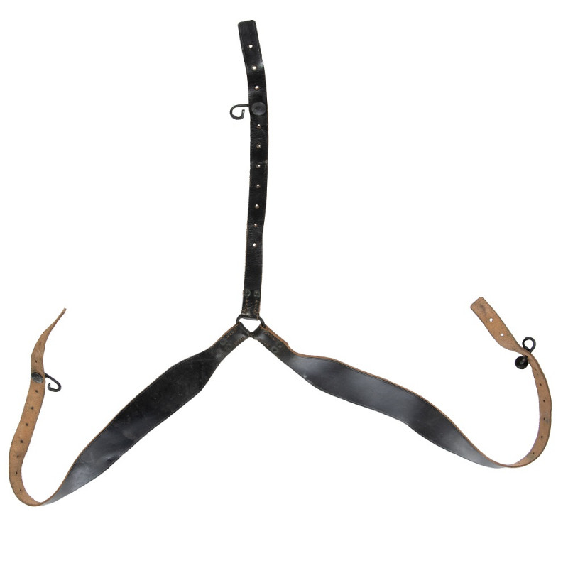 Franz. Koppeltragegestell Leder Schwarz (gebr.)