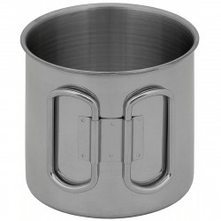 Tasse mit Klappgriffe Edelstahl 450 ml