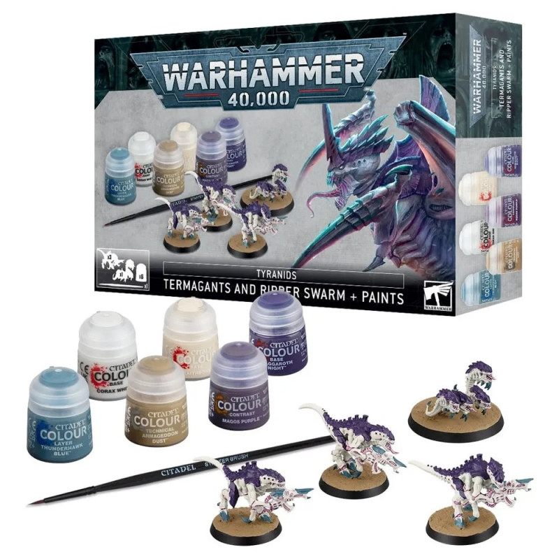 Tyraniden: Termaganten und Absorberschwarm + Farbset - Warhammer 40k