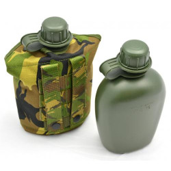 NL Feldflasche m. MOLLE Hülle (gebr.)